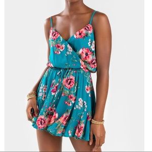 Joya Floral Godet Romper